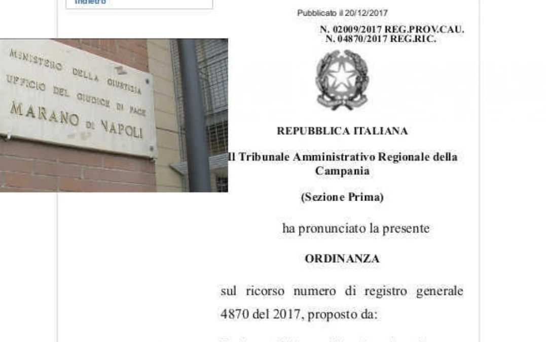 TAR, Giudice di Pace di Marano