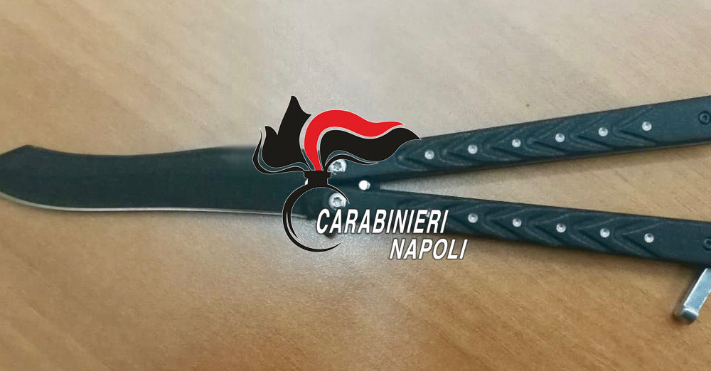 Uno dei coltelli sequestratialto impatto movida 09.02.2020