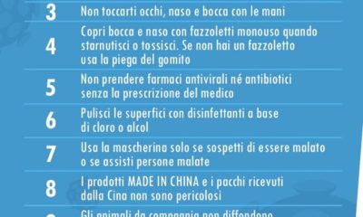Covid-19 Dieci comportamenti diffusi dal Ministero della salute
