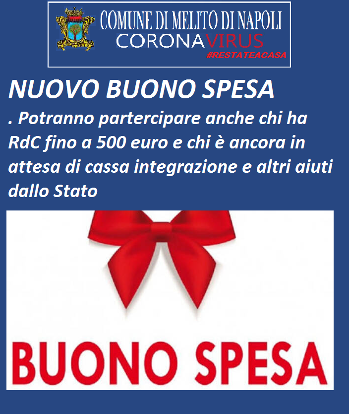 Locandina Buono Spesa Melito