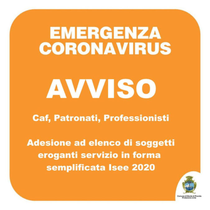Monte di Procida avviso adesione caf patronati e professionisti