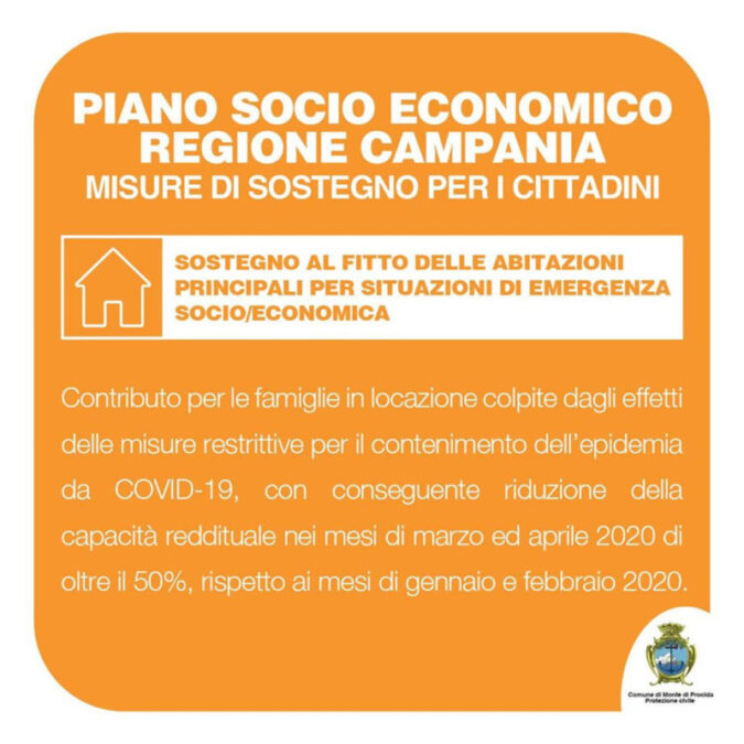 Monte di Procida domanda contributo fitti casa