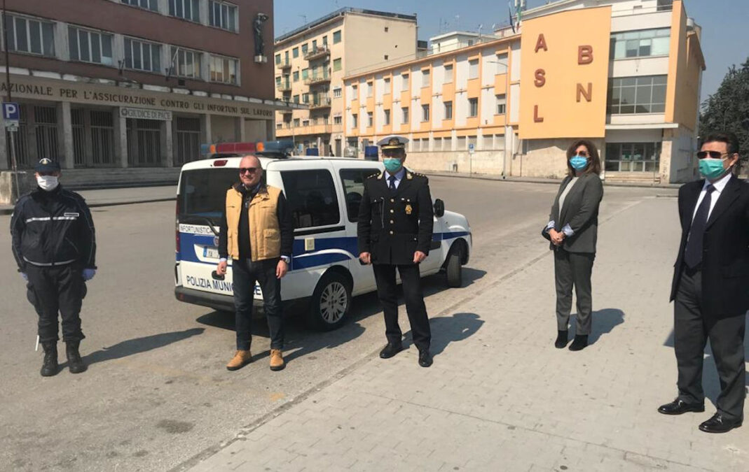 Polizia Municipale Benenvento con Dirigente Santamaria