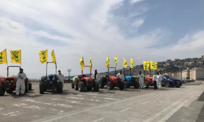 I trattori della Coldiretti pronti alla sanificazione mugnano