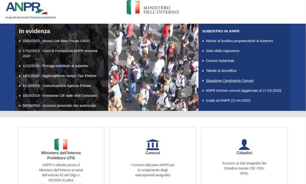 anpr pozzuoli anagrafe nazionale della popolazione residente