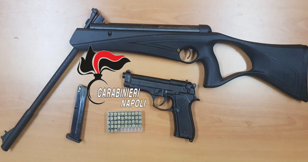 Pollena Trocchia Fucile aria compressa e pistola a Salve