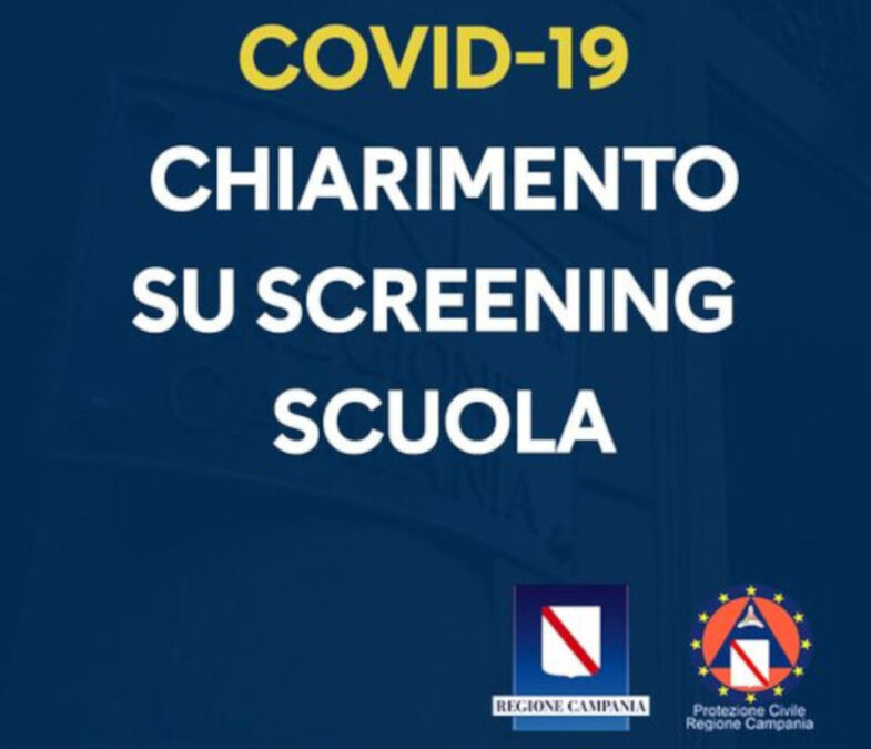 Chiarimento screening Scuola Regione Campania
