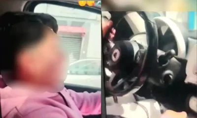 Arzano minore alla guida di u'auto