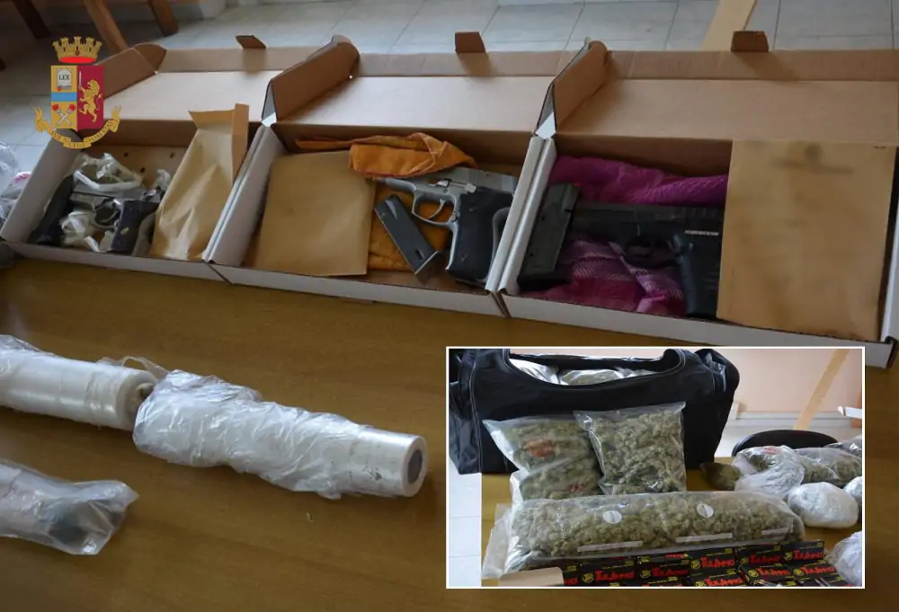 Sequestrate armi e droga