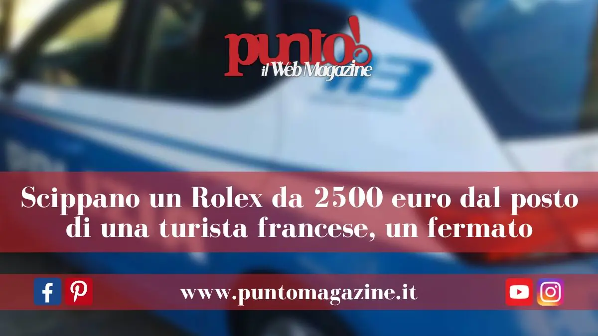 Rubarono rolex a turista francese