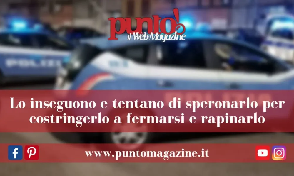 Vico Equense: inseguono e tentano di speronarlo