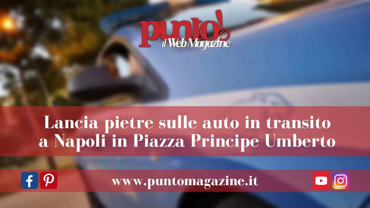 Getta pietre sulle auto