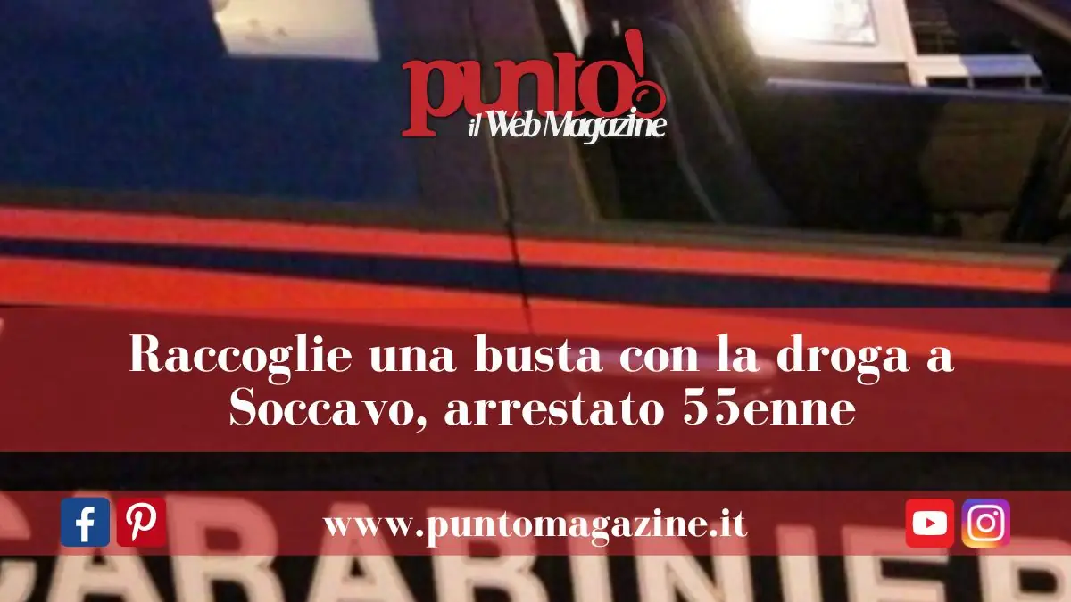 Soccavo: raccoglie busta con droga