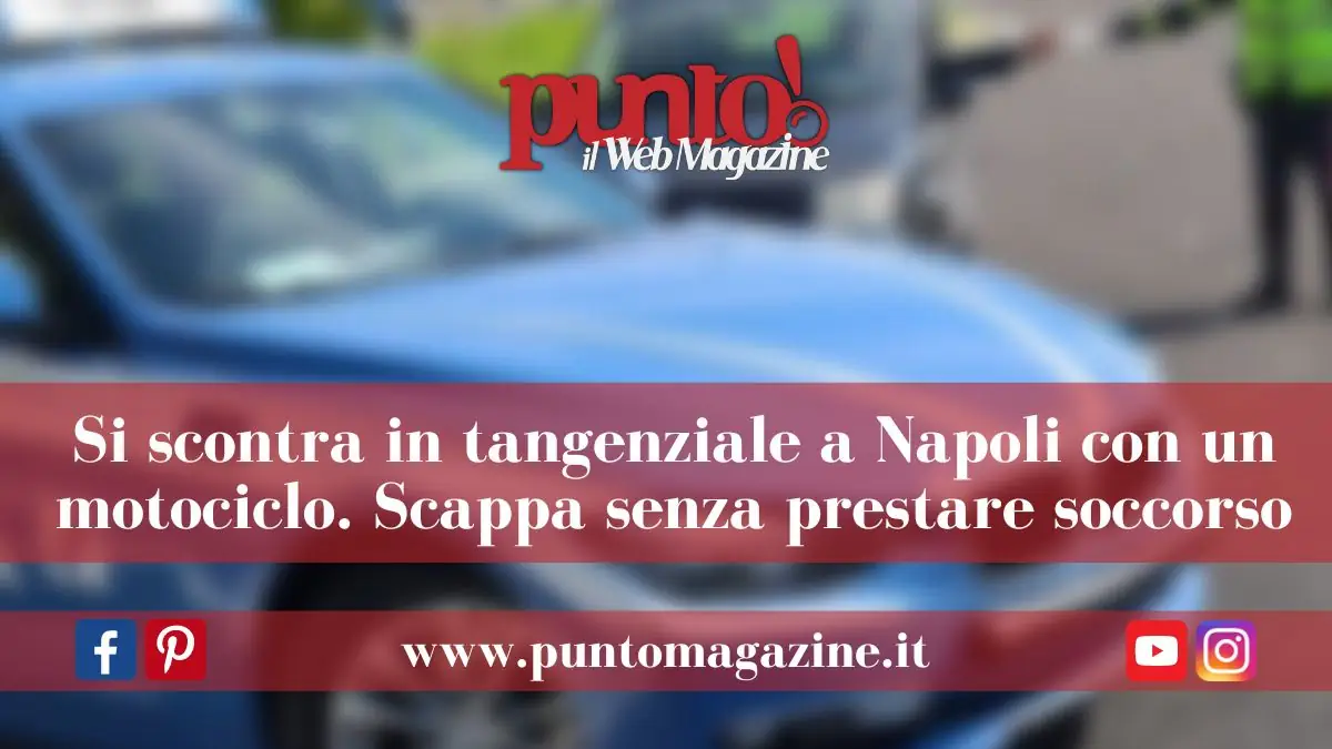 Tangenziale di Napoli: si scontra con motociclo