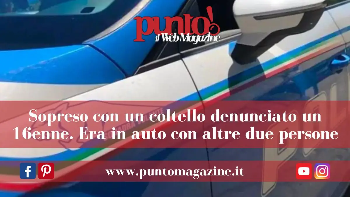 Sorpreso con un coltello a Mergellina