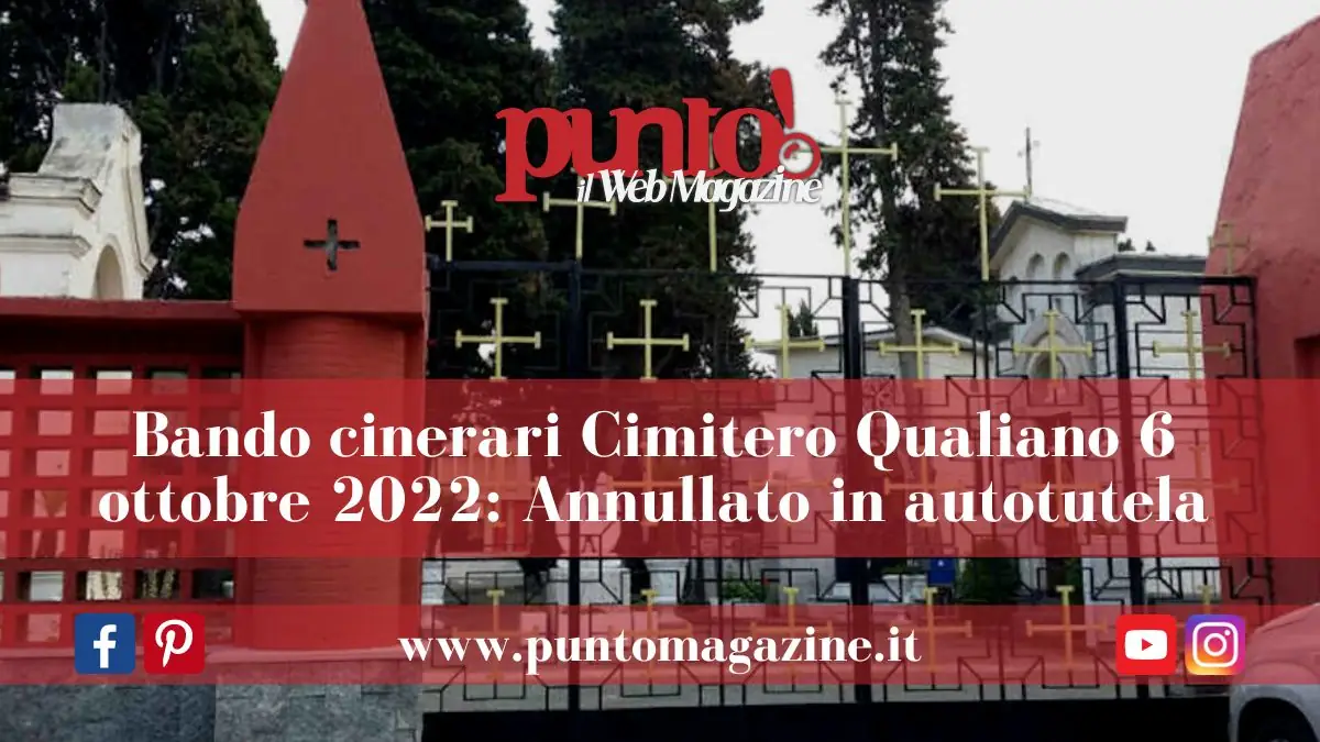 Qualiano, annullato Bando dei Cinerari