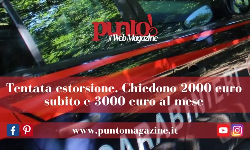 Tentata estorsione a Pianura
