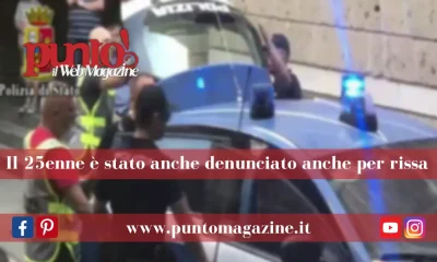 Tenta la fuga ed aggredisce i poliziotti