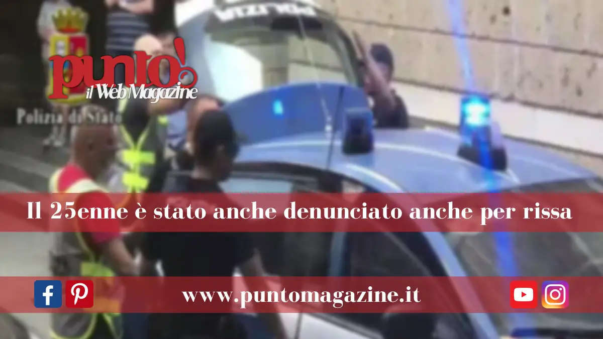 Tenta la fuga ed aggredisce i poliziotti