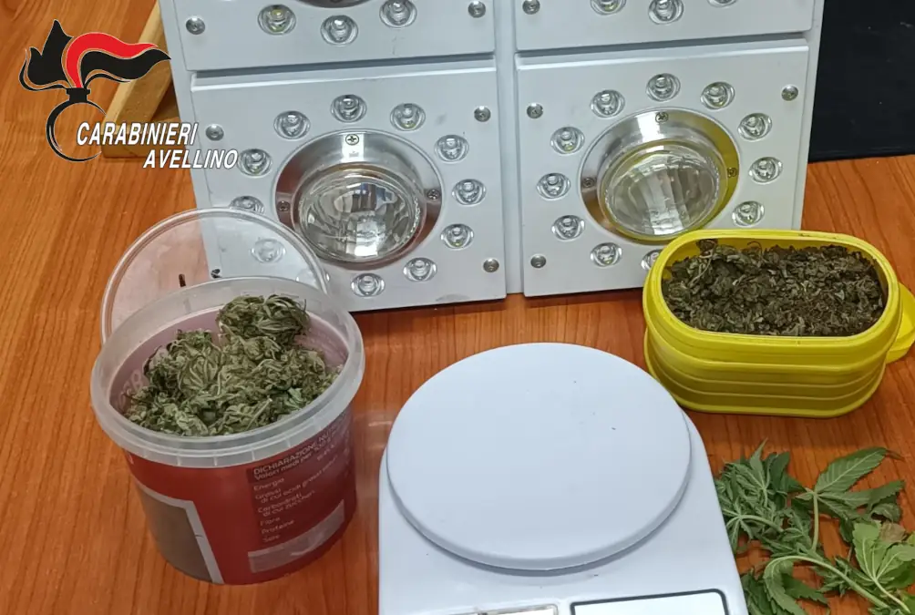 400 grammi di marijuana in casa