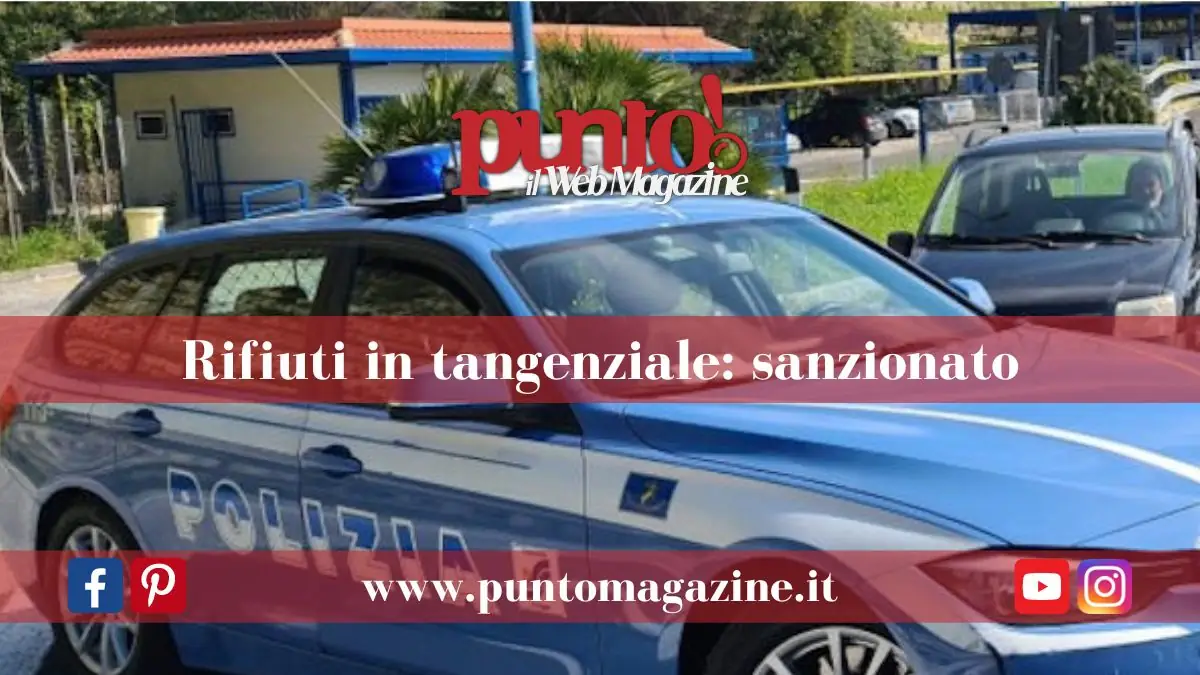 Abbandona rifiuti in tangenziale