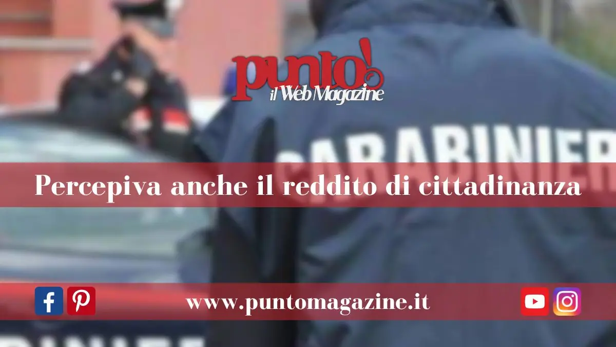 Pusher con reddito di cittadinanza