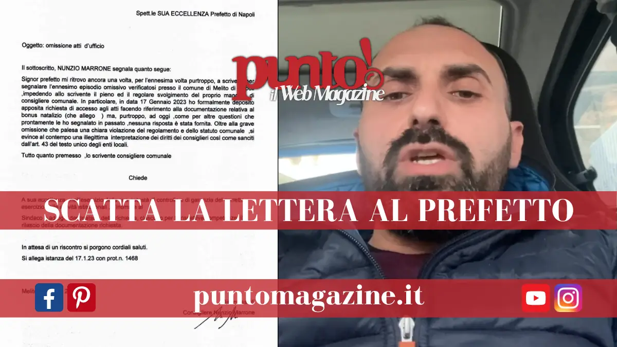 Bonus di Natale Melito. Nunzio Marrone: Ho scritto al Prefetto