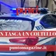 Evade dai domiciliari in tasca un coltello