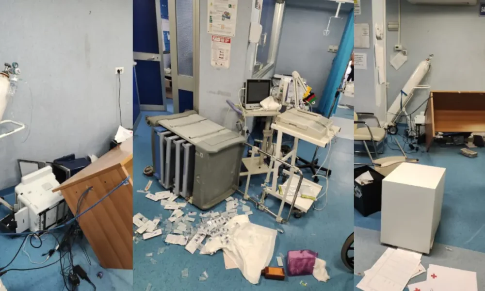 Devastato pronto soccorso San Giugliano