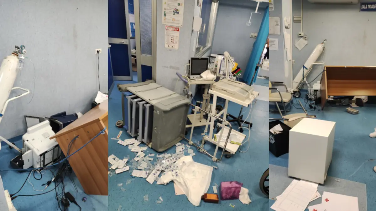 Devastato pronto soccorso San Giugliano