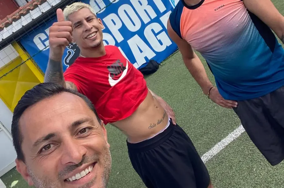 Mathias Olivera si allena a Qualiano