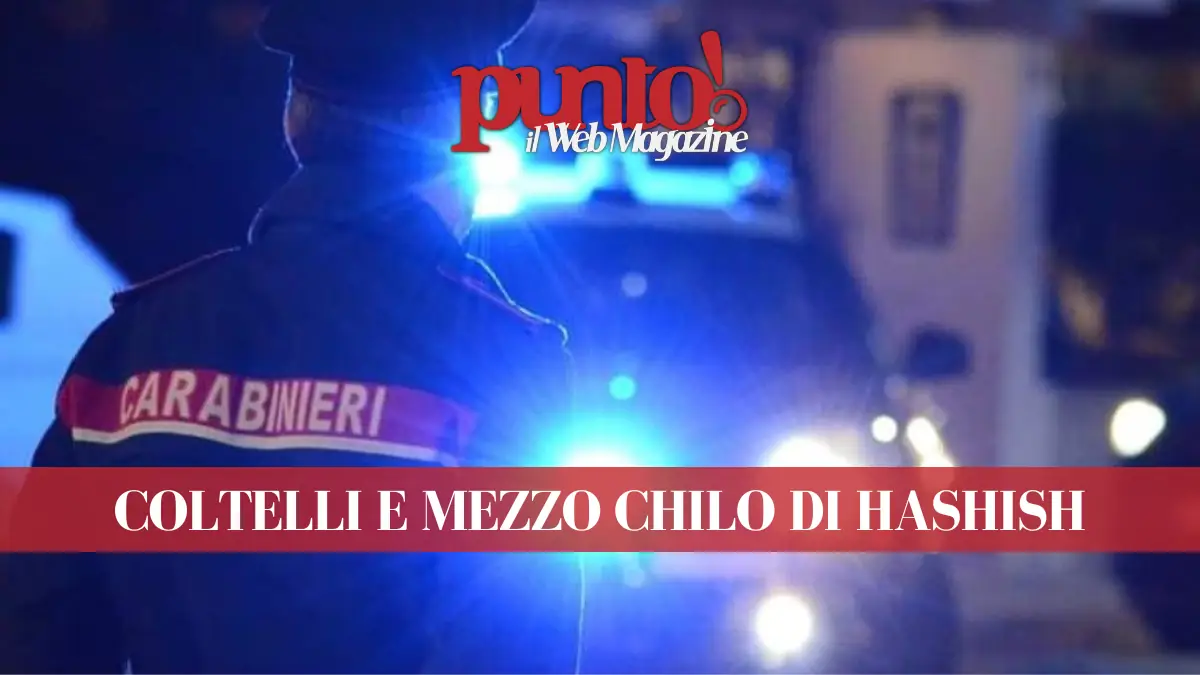 Coltelli e mezzo chilo di droga