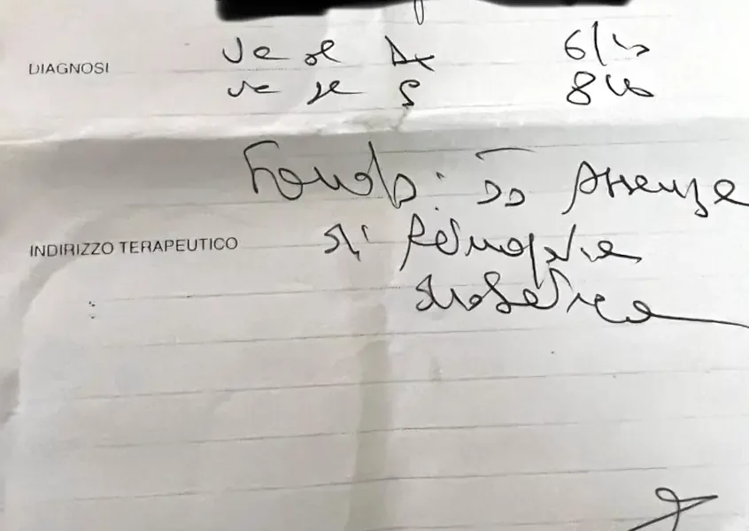 Paziente corre dal medico di famiglia