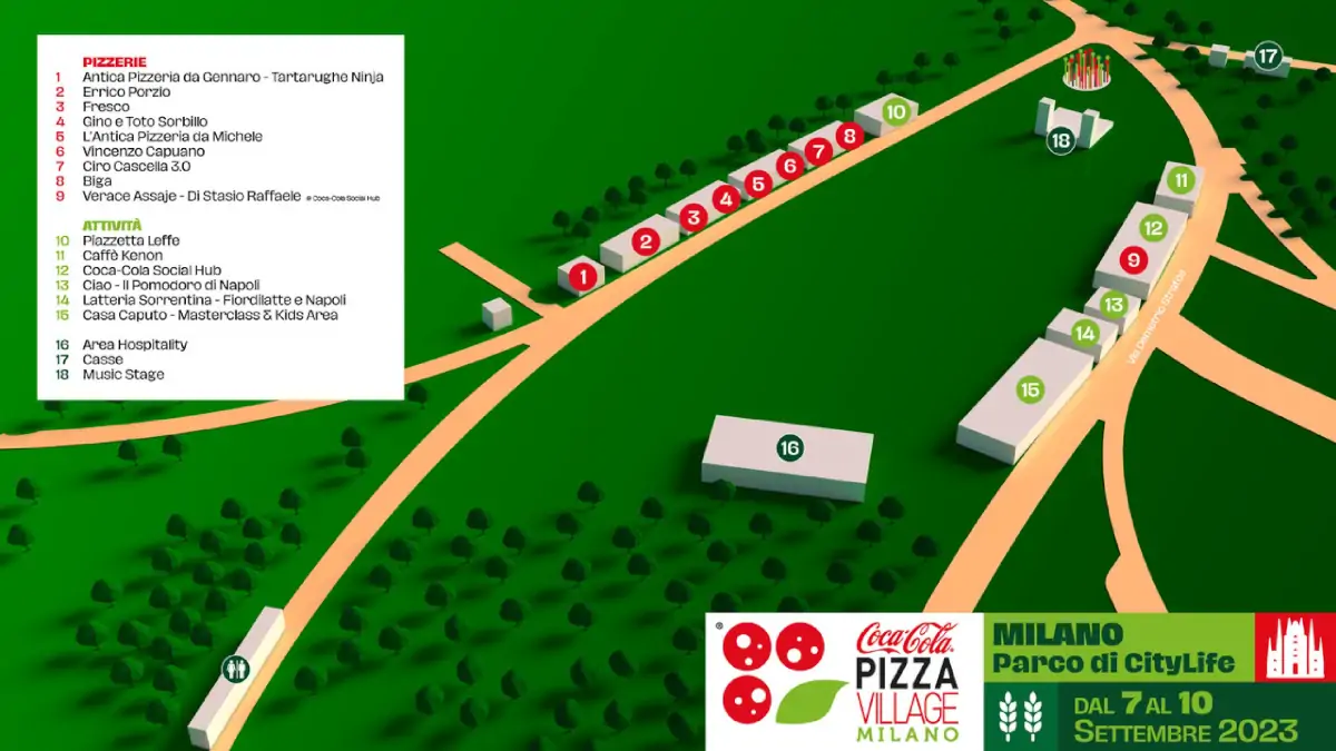 mappa pizza village
