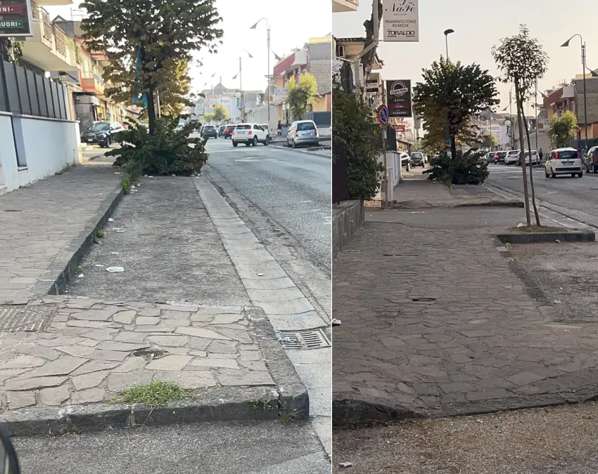 Via Campana diserbata a mezzo servizio