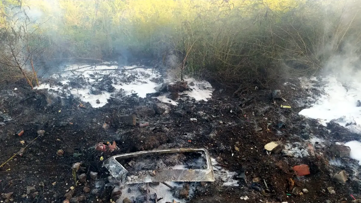 Incendio in via Selva Piccola a Giugliano