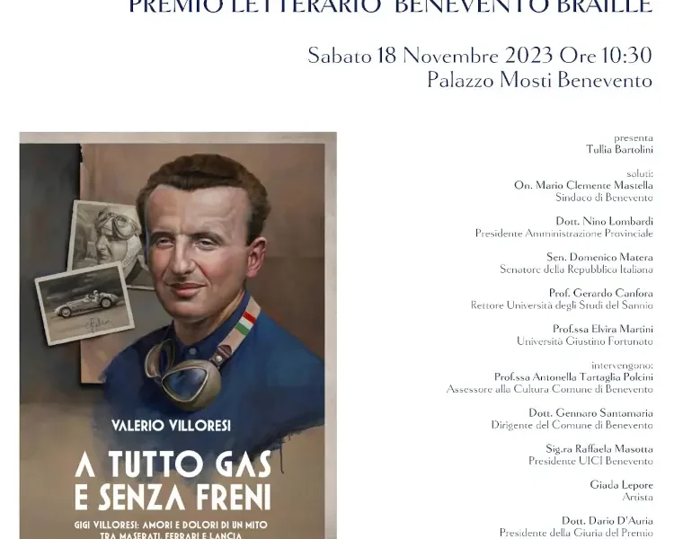 Premio Letterario Benevento Braille. La cerimonia alle ore 10:30, presso la Sala Consiliare di Palazzo Mosti.