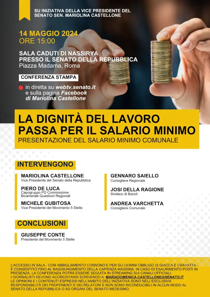 Dignita del lavoro passa per il salario minimo