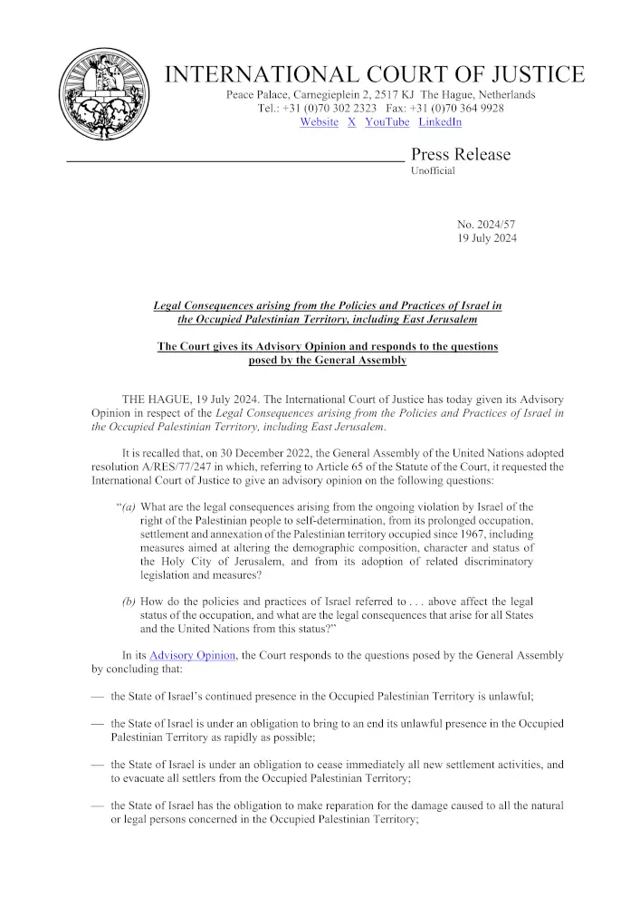 Corte di Giustizia Internazionale dell'Aia