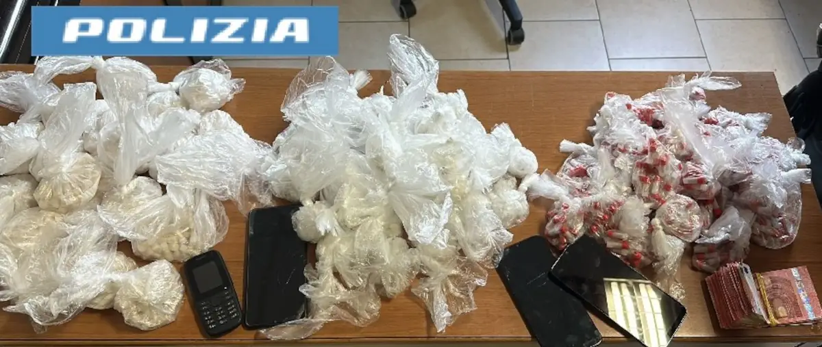 sopreso con circa due chili di droga