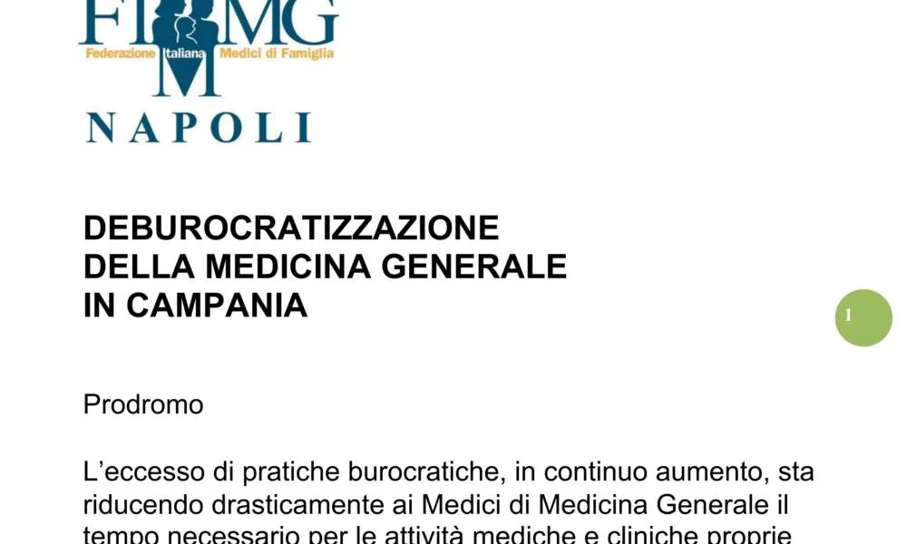 Deburocratizzazione sanita pubblic ain campania