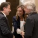 Mariolina Castellone con Giuseppe Conte e Bebbe Grillo