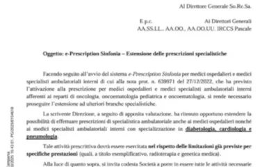 circolare -ricetta dematerializzata specialisti