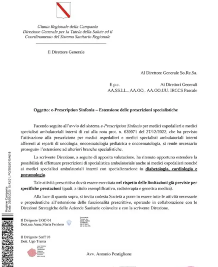 circolare -ricetta dematerializzata specialisti