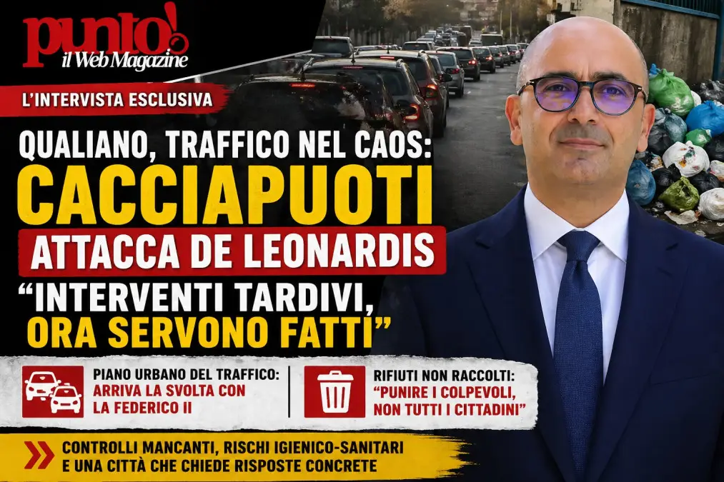 Qualiano, traffico e rifiuti nel caos: Cacciapuoti attacca l’amministrazione De Leonardis “Interventi tardivi, ora servono fatti”