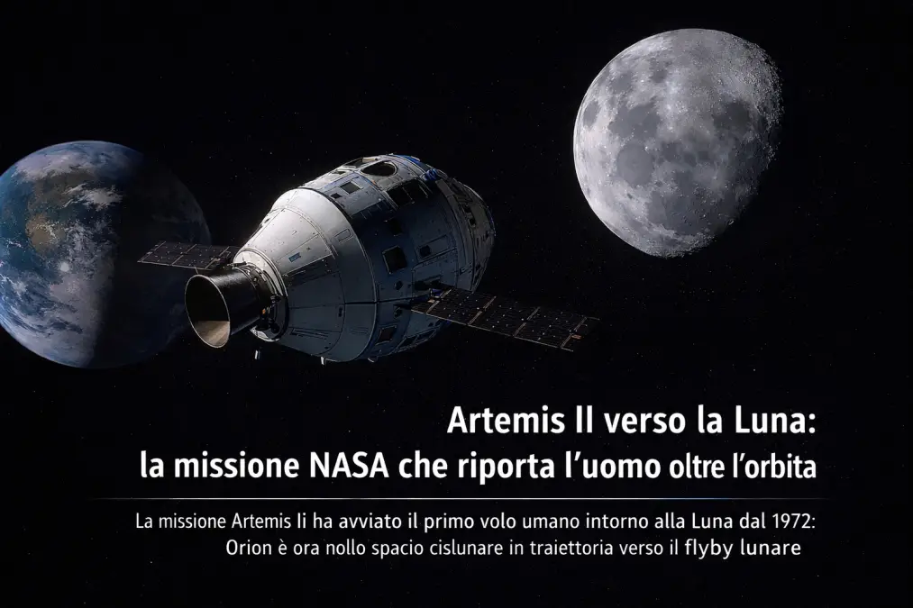 Artemis II - Orion verso la Luna - Immagine generata con IA