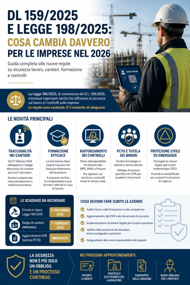 DL 159-2025 e L 198-2025 cosa cambia nel 2026 guida completa