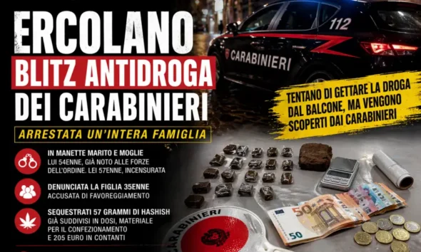 Ercolano, blitz antidroga dei carabinieri