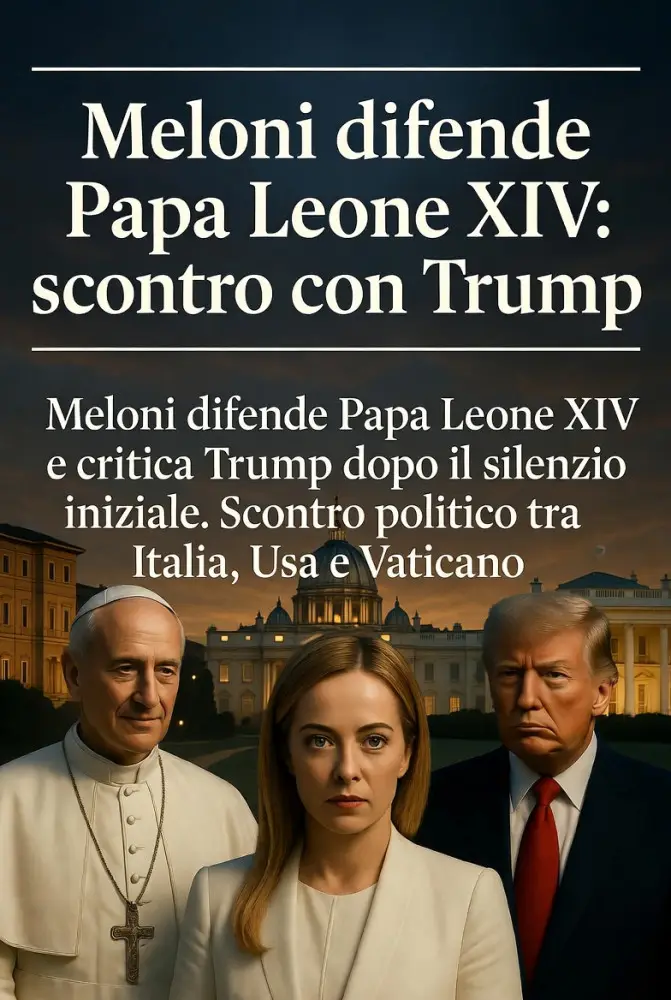 Meloni difende il papa dopo il silenzio - Foto IA