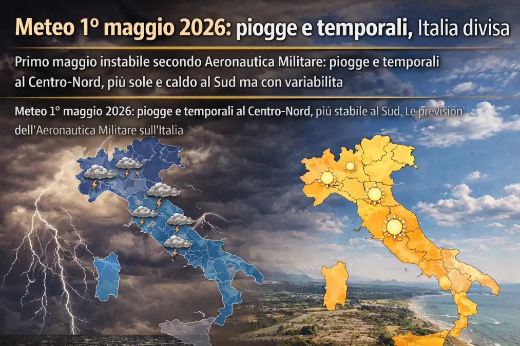Meteo 1° maggio 2026